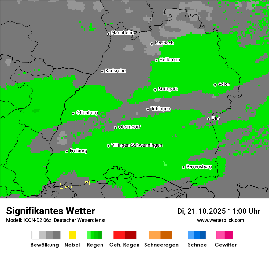 Modellkarten Signifikantes Wetter