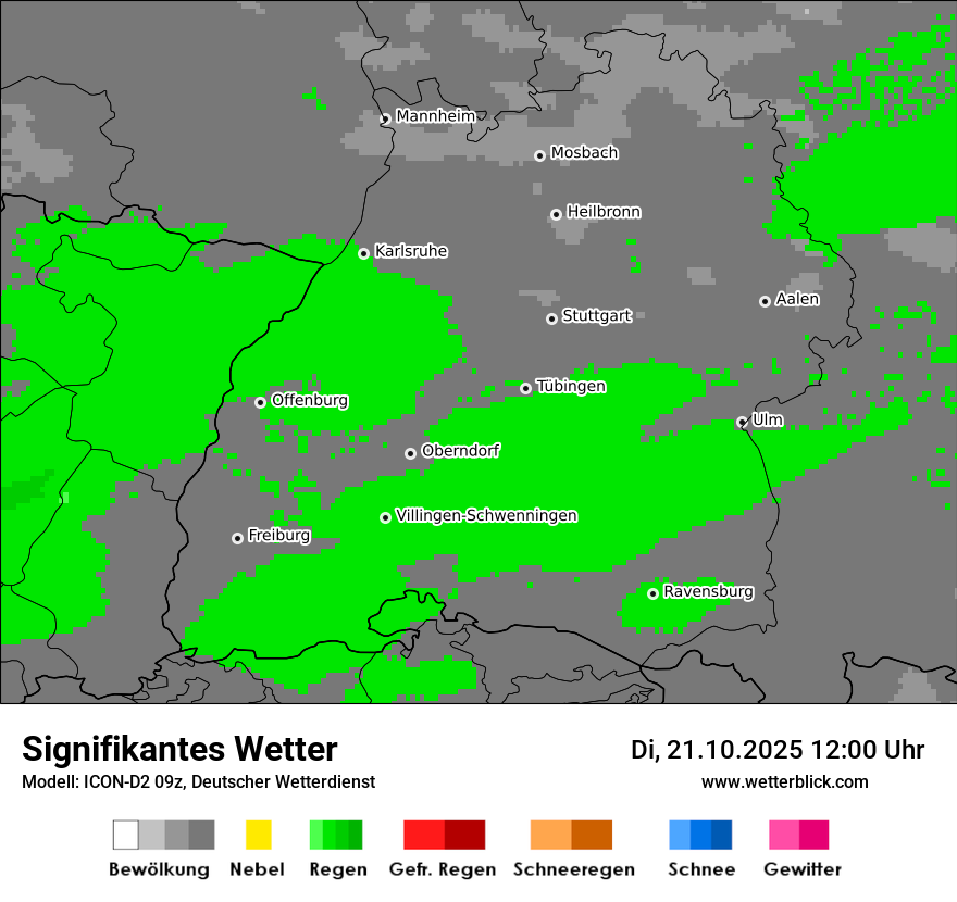 Modellkarten Signifikantes Wetter