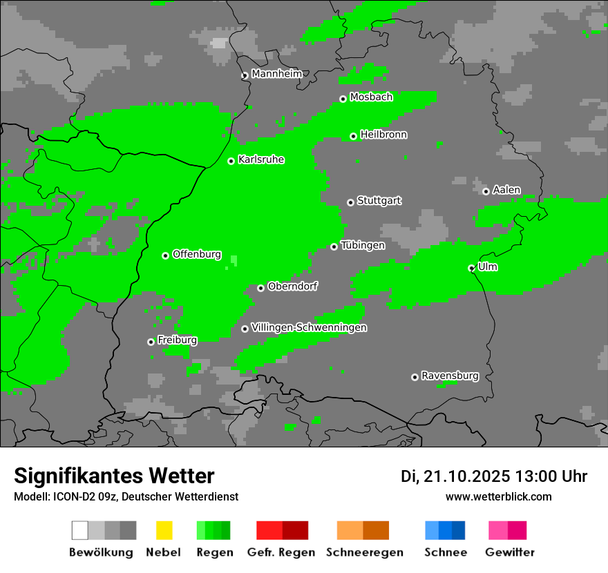 Modellkarten Signifikantes Wetter