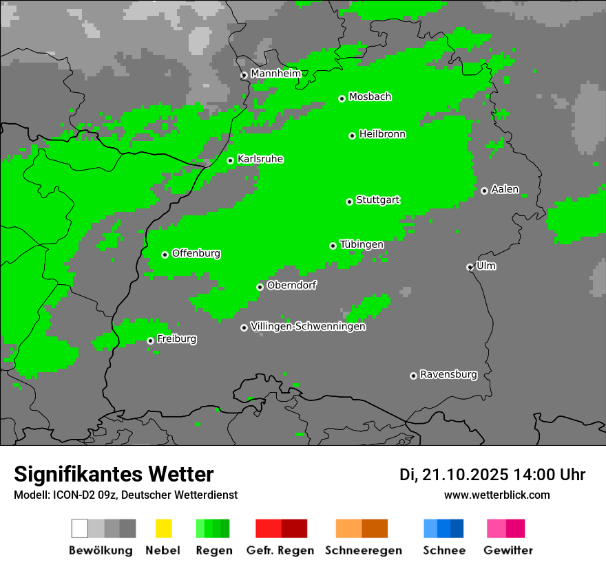 Modellkarten Signifikantes Wetter