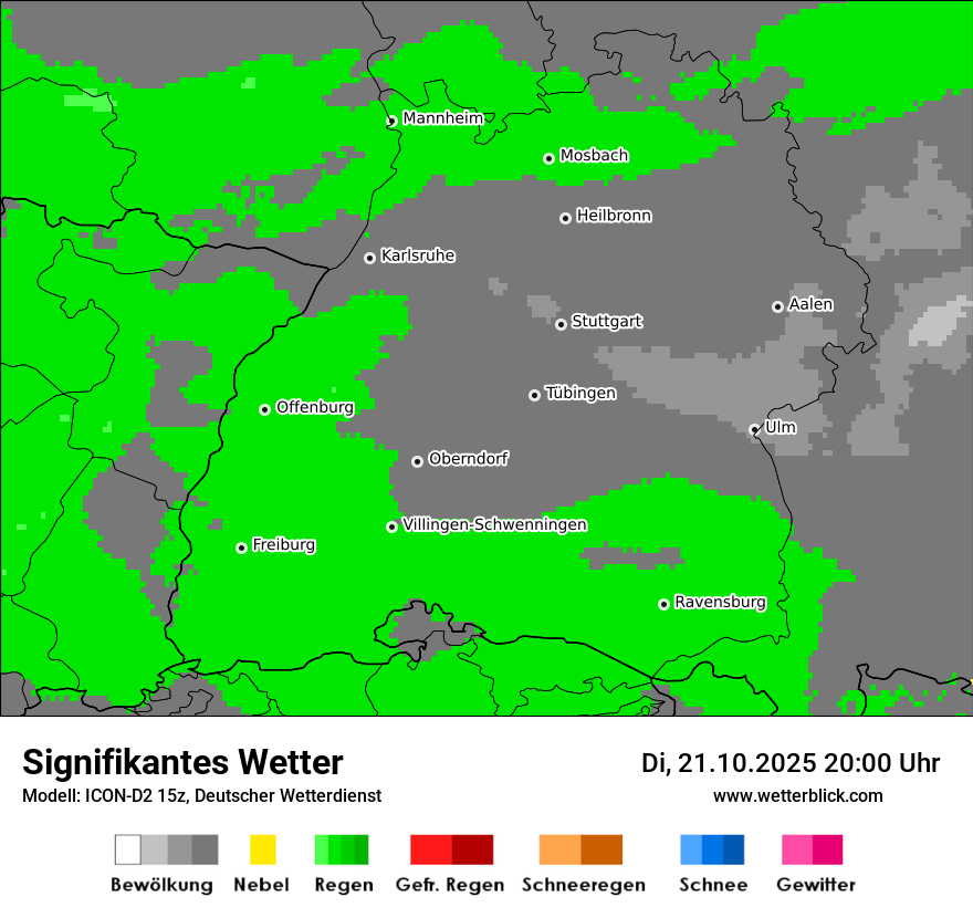 Modellkarten Signifikantes Wetter