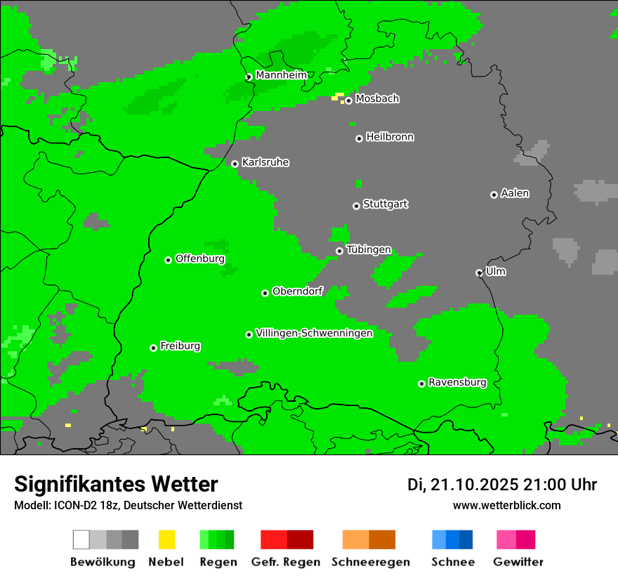 Modellkarten Signifikantes Wetter