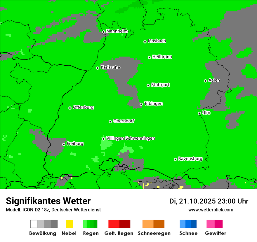 Modellkarten Signifikantes Wetter
