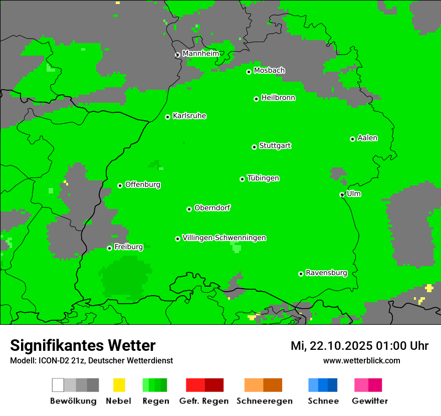 Modellkarten Signifikantes Wetter