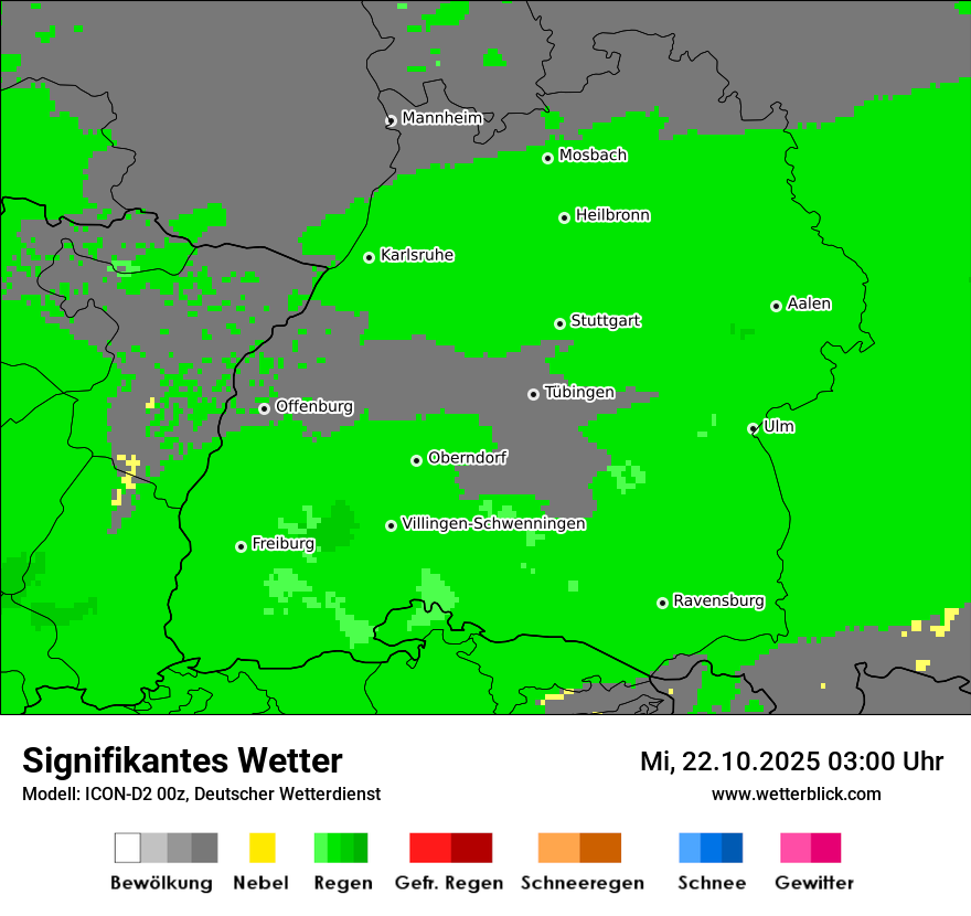 Modellkarten Signifikantes Wetter