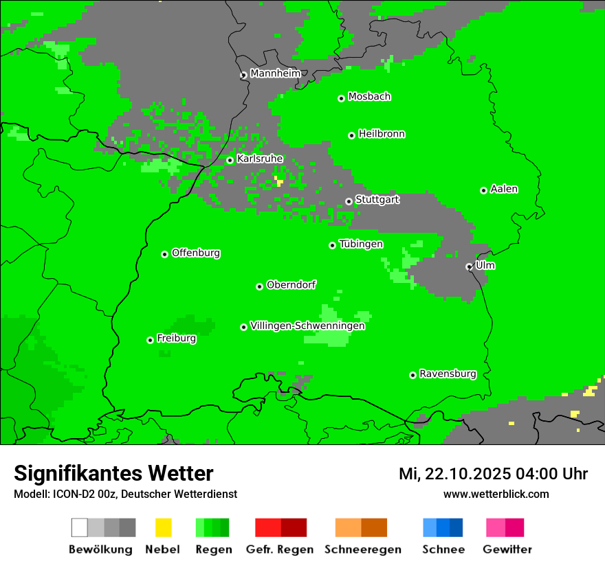 Modellkarten Signifikantes Wetter