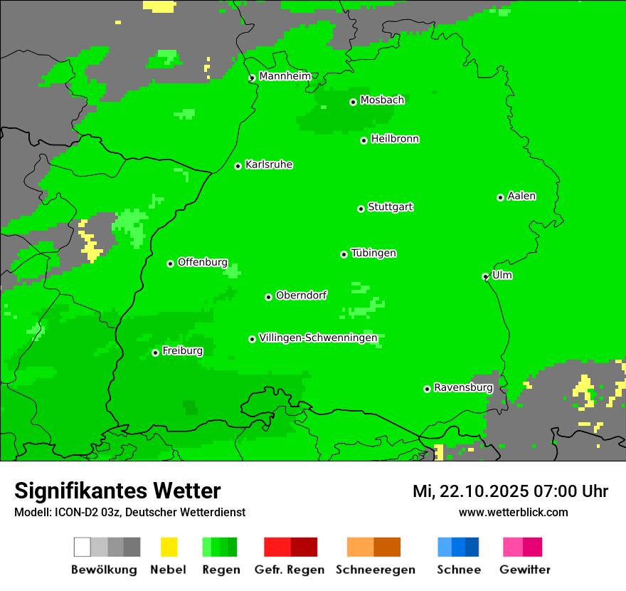 Modellkarten Signifikantes Wetter