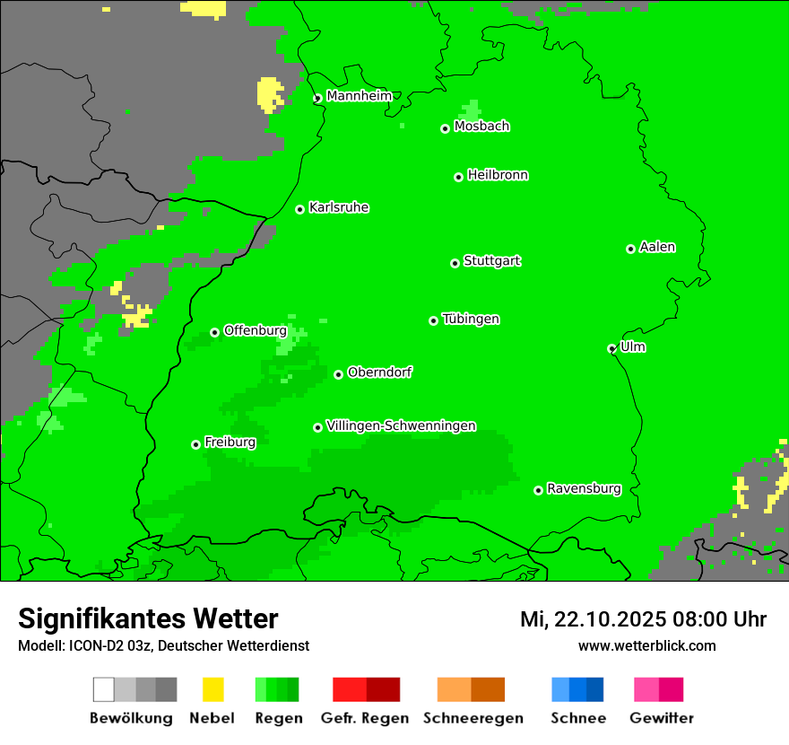 Modellkarten Signifikantes Wetter