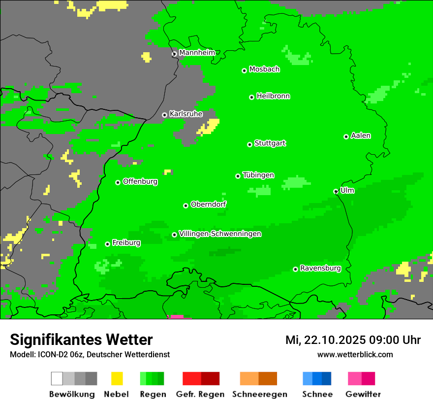 Modellkarten Signifikantes Wetter
