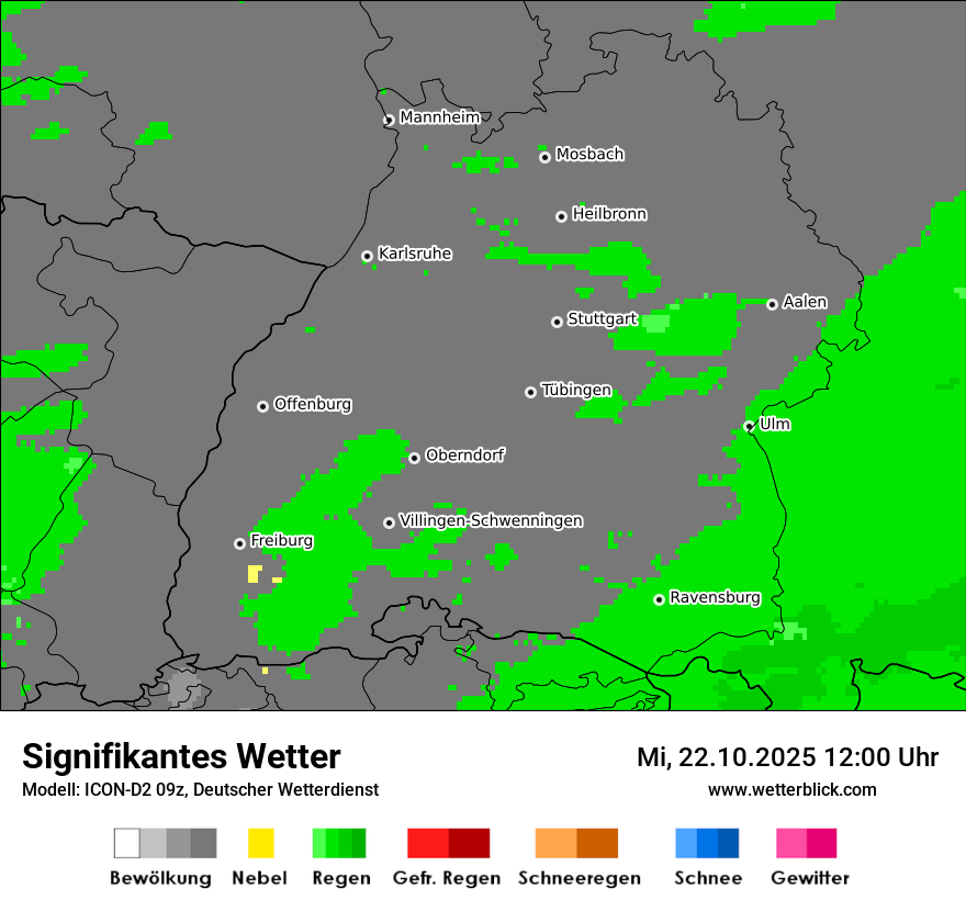 Modellkarten Signifikantes Wetter