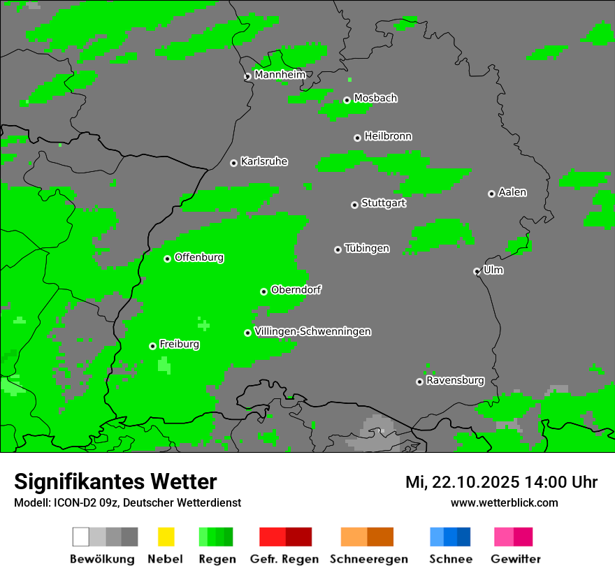 Modellkarten Signifikantes Wetter