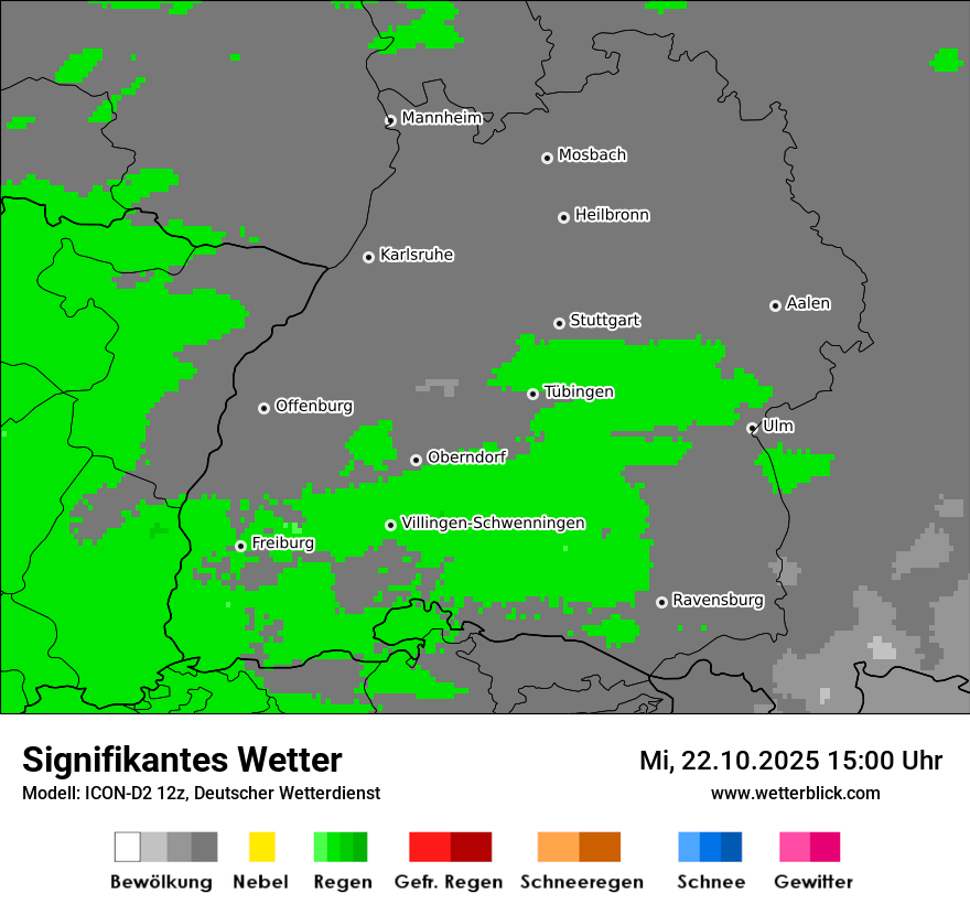 Modellkarten Signifikantes Wetter