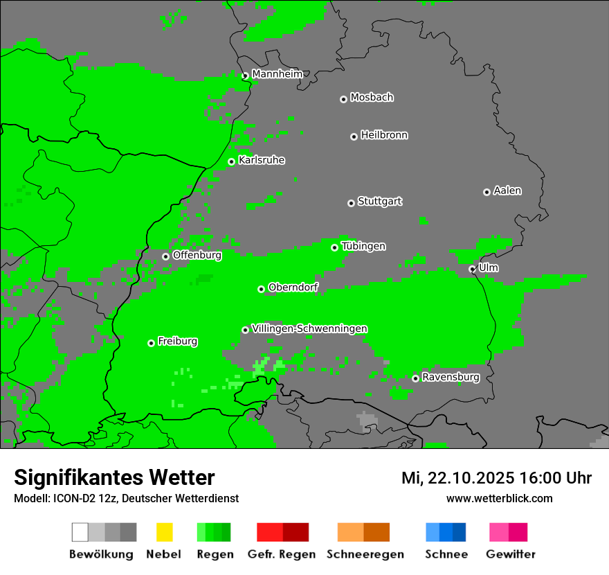 Modellkarten Signifikantes Wetter