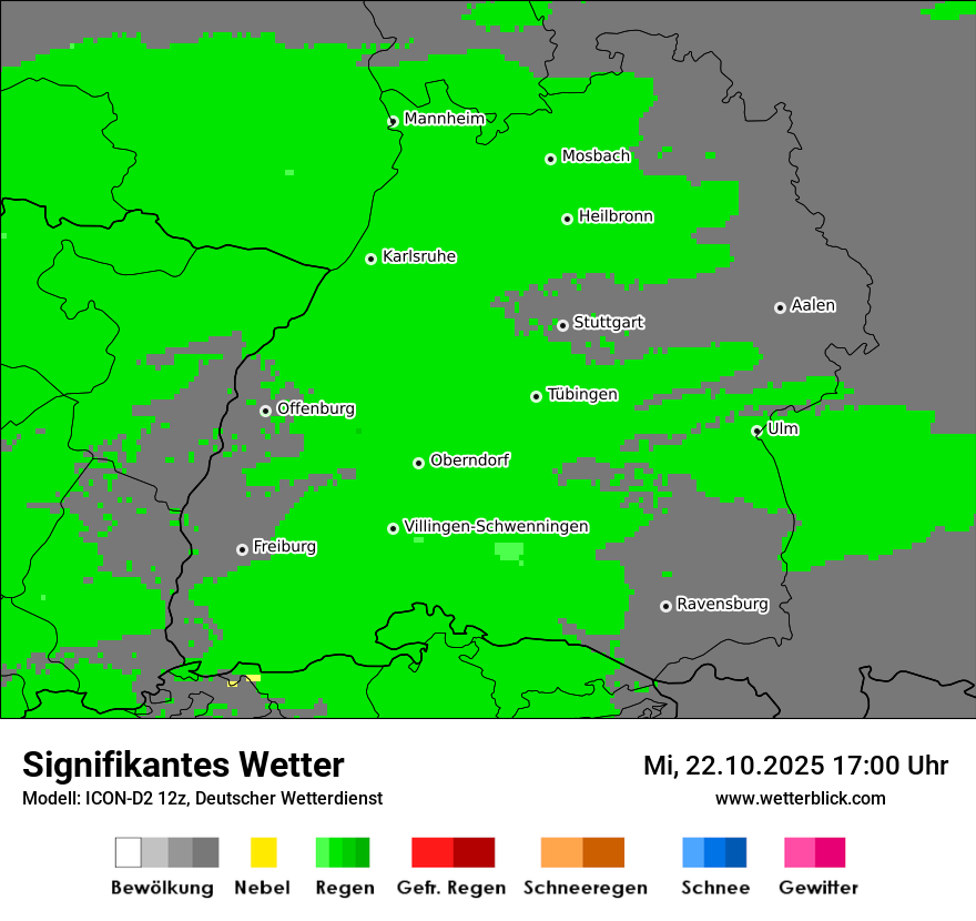 Modellkarten Signifikantes Wetter