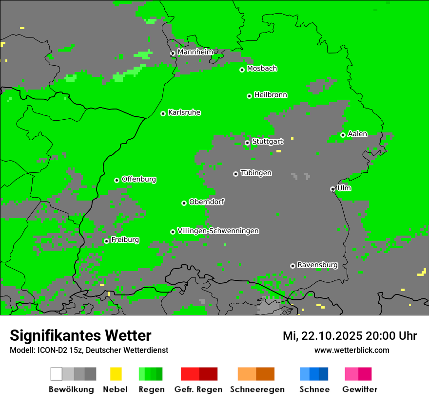 Modellkarten Signifikantes Wetter