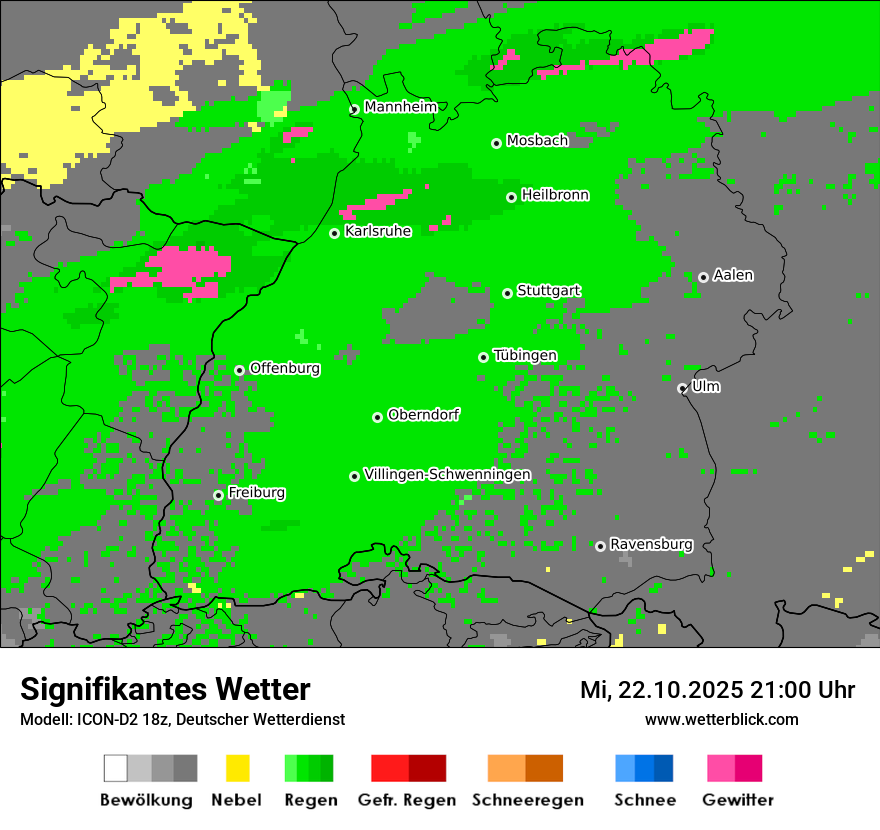 Modellkarten Signifikantes Wetter