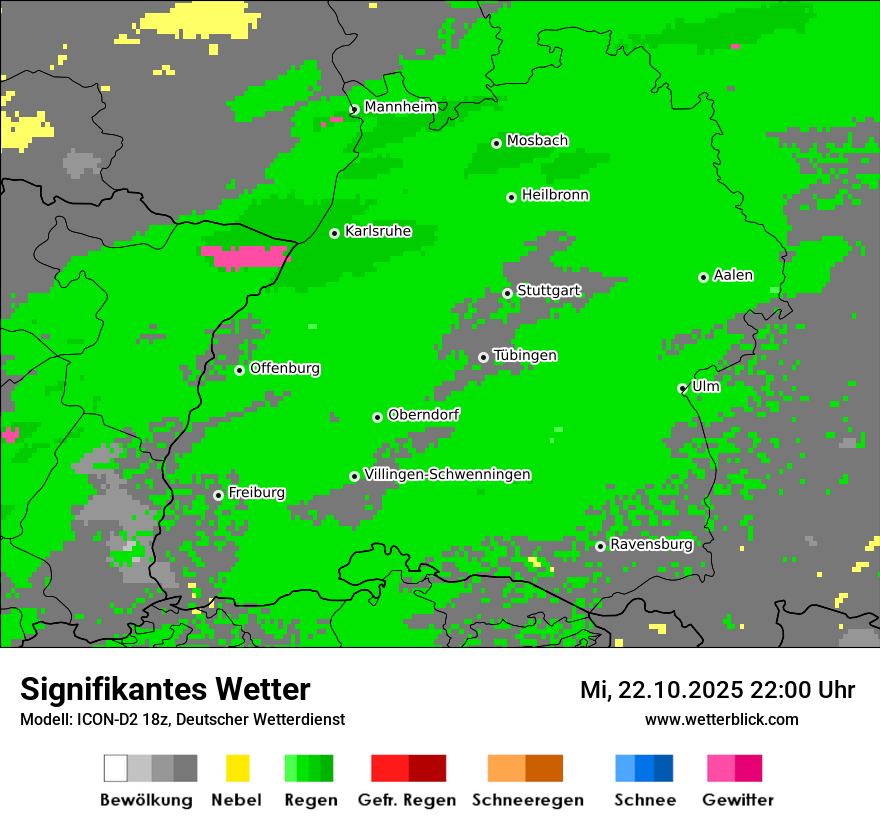 Modellkarten Signifikantes Wetter