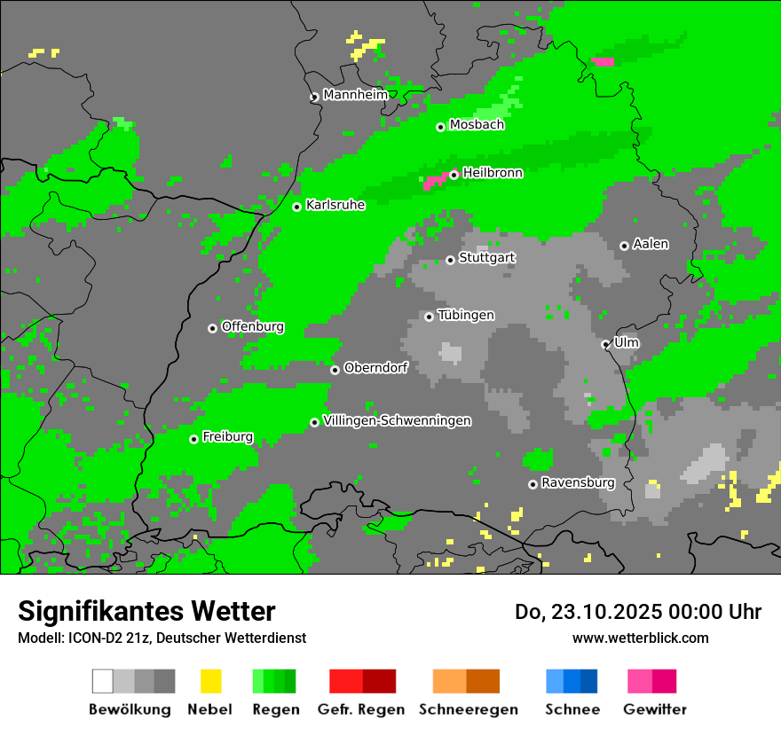 Modellkarten Signifikantes Wetter