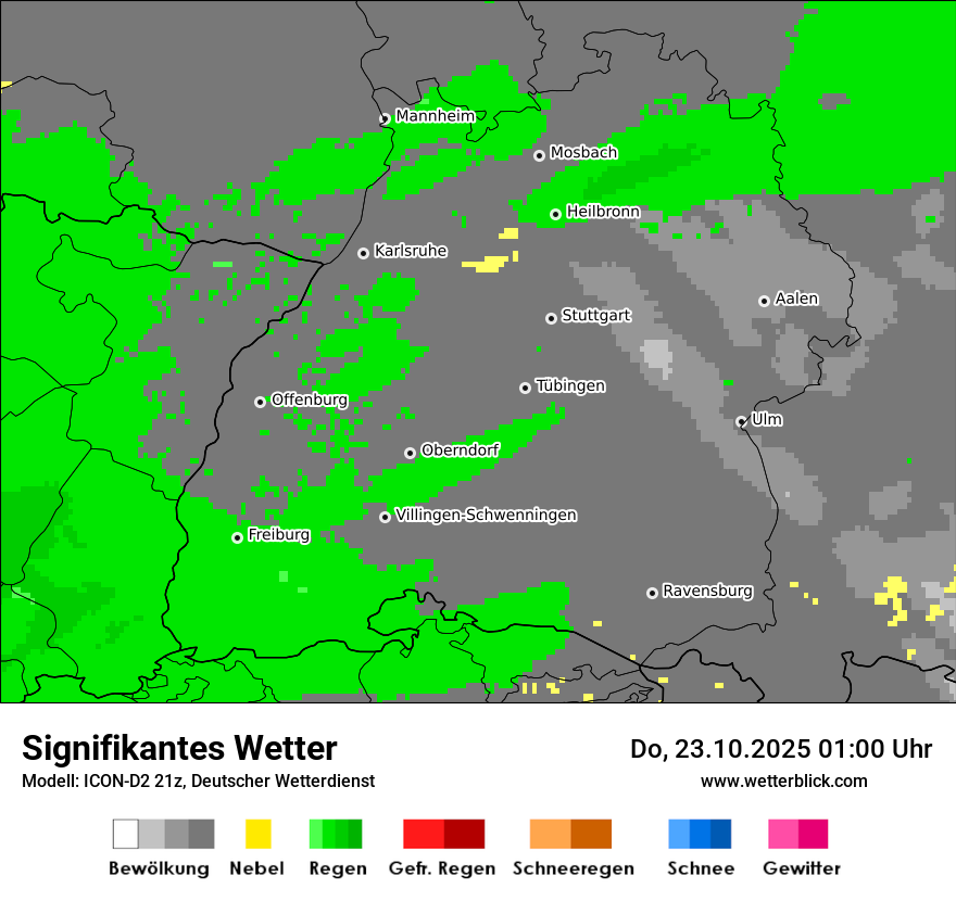 Modellkarten Signifikantes Wetter