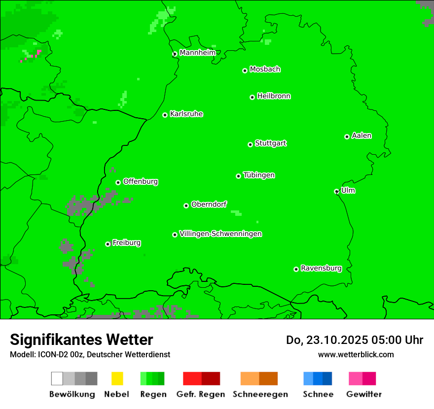 Modellkarten Signifikantes Wetter