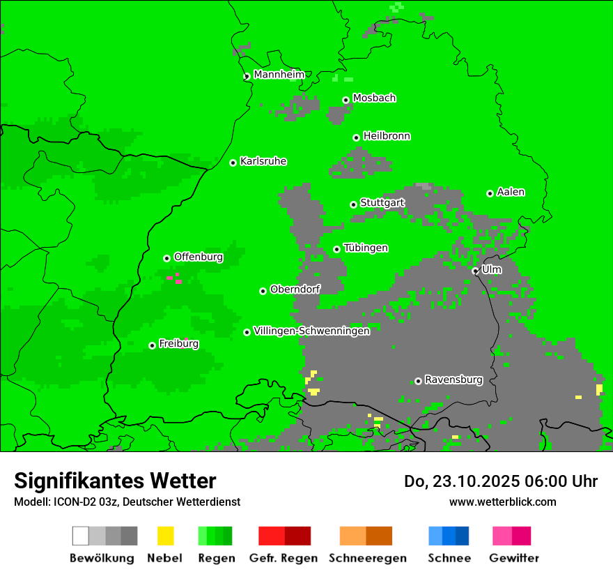 Modellkarten Signifikantes Wetter