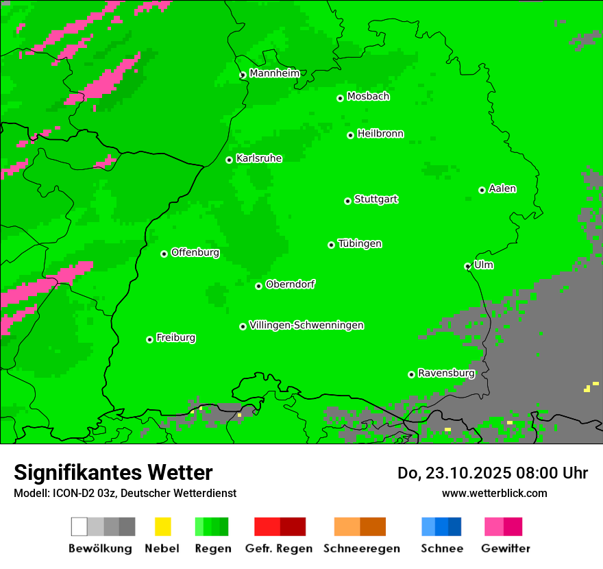 Modellkarten Signifikantes Wetter
