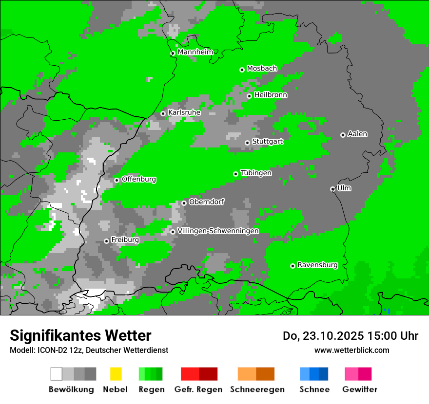 Modellkarten Signifikantes Wetter