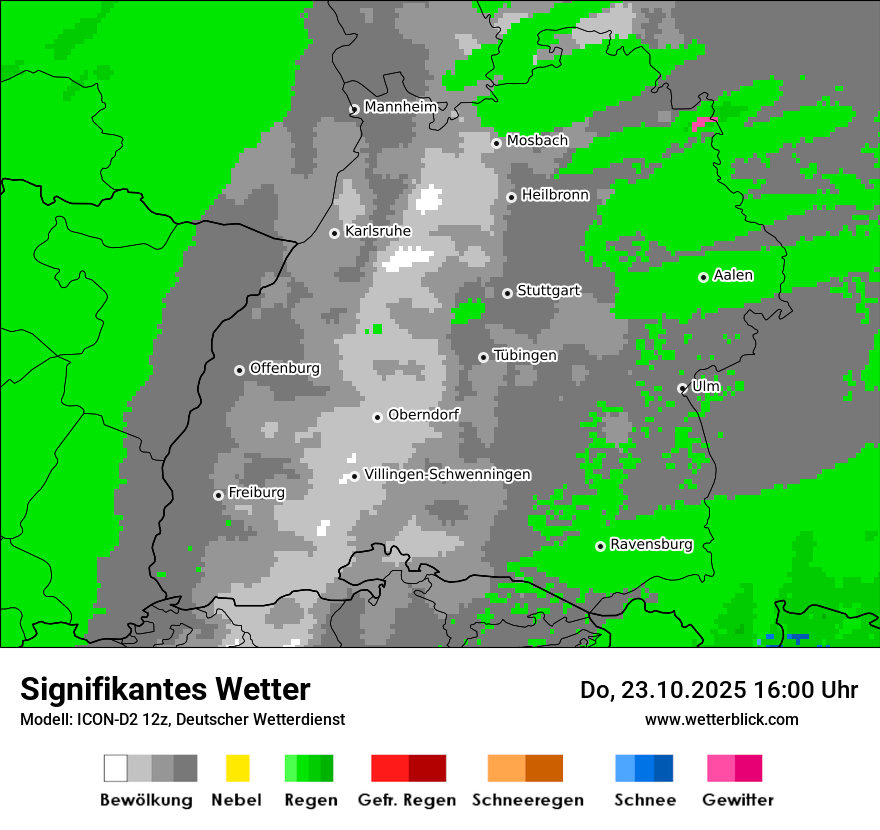 Modellkarten Signifikantes Wetter