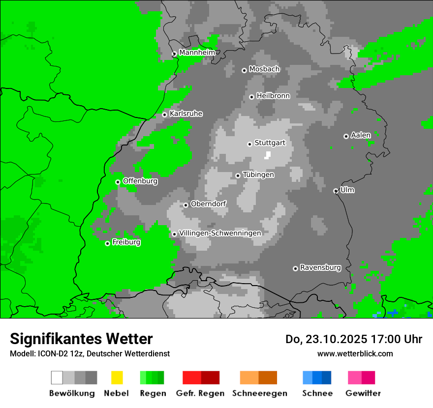 Modellkarten Signifikantes Wetter