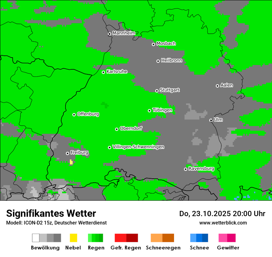 Modellkarten Signifikantes Wetter