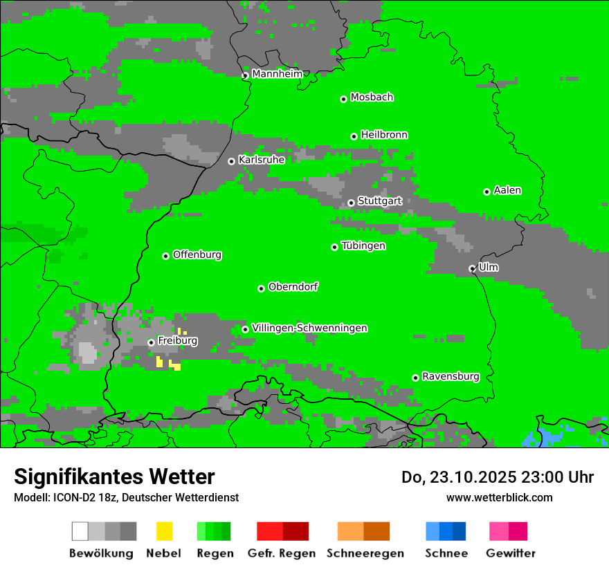 Modellkarten Signifikantes Wetter