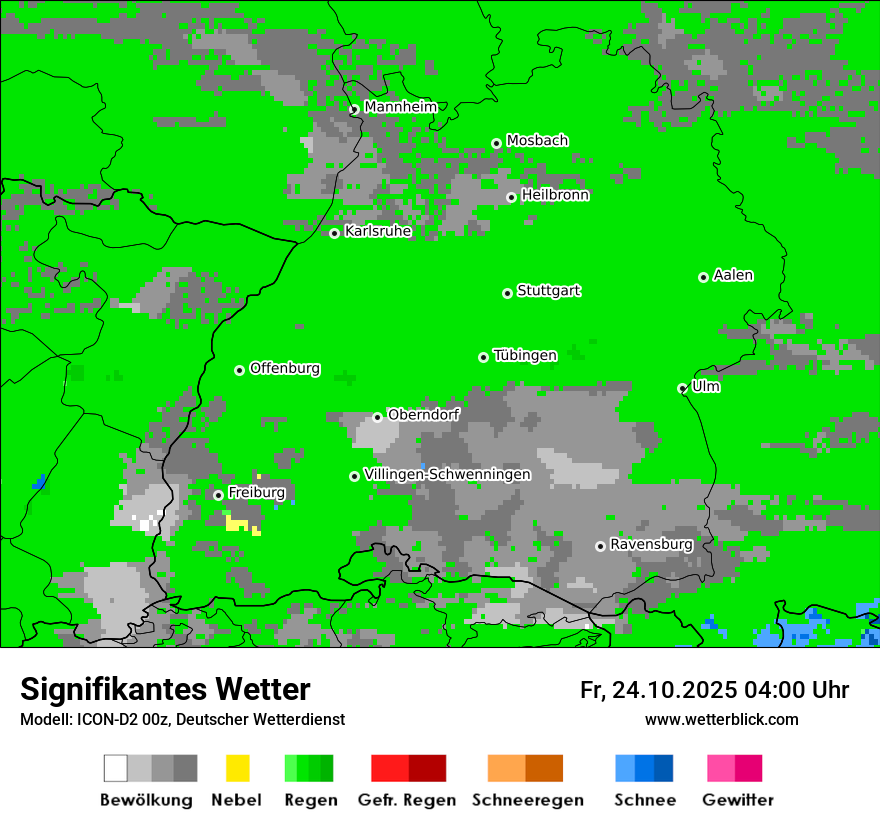 Modellkarten Signifikantes Wetter