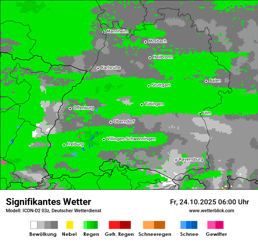 Modellkarten Signifikantes Wetter