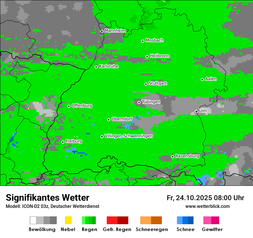 Modellkarten Signifikantes Wetter