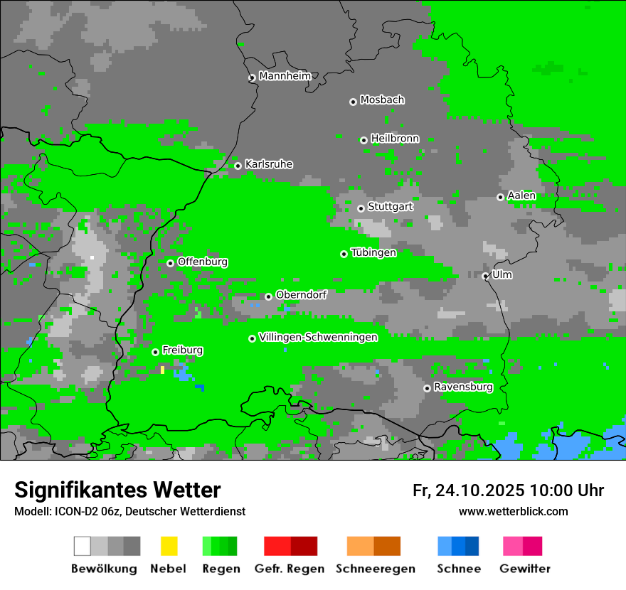 Modellkarten Signifikantes Wetter