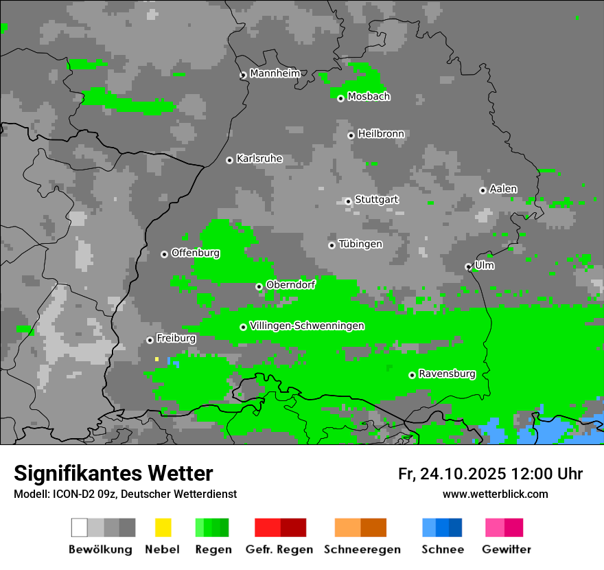 Modellkarten Signifikantes Wetter