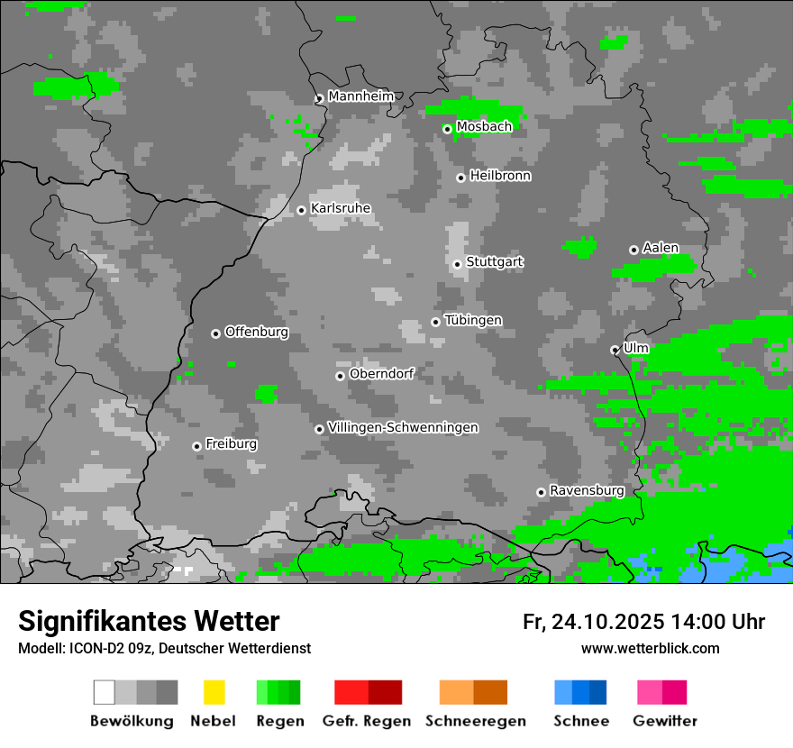 Modellkarten Signifikantes Wetter