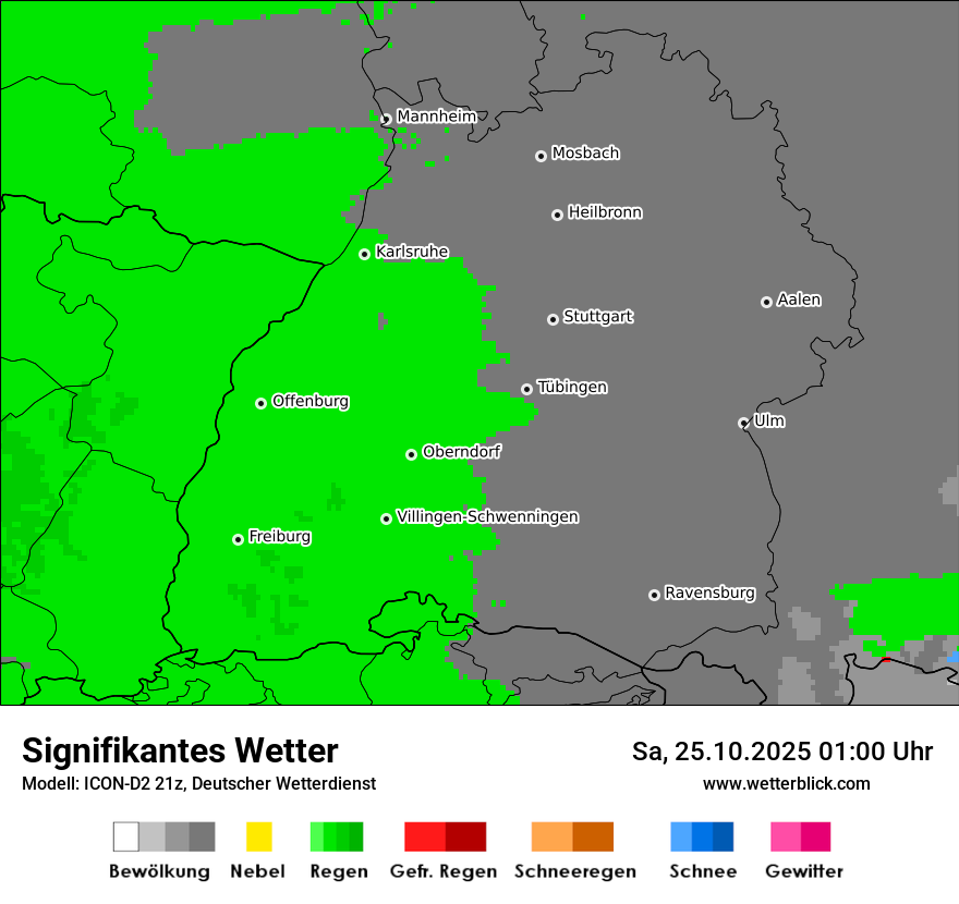 Modellkarten Signifikantes Wetter