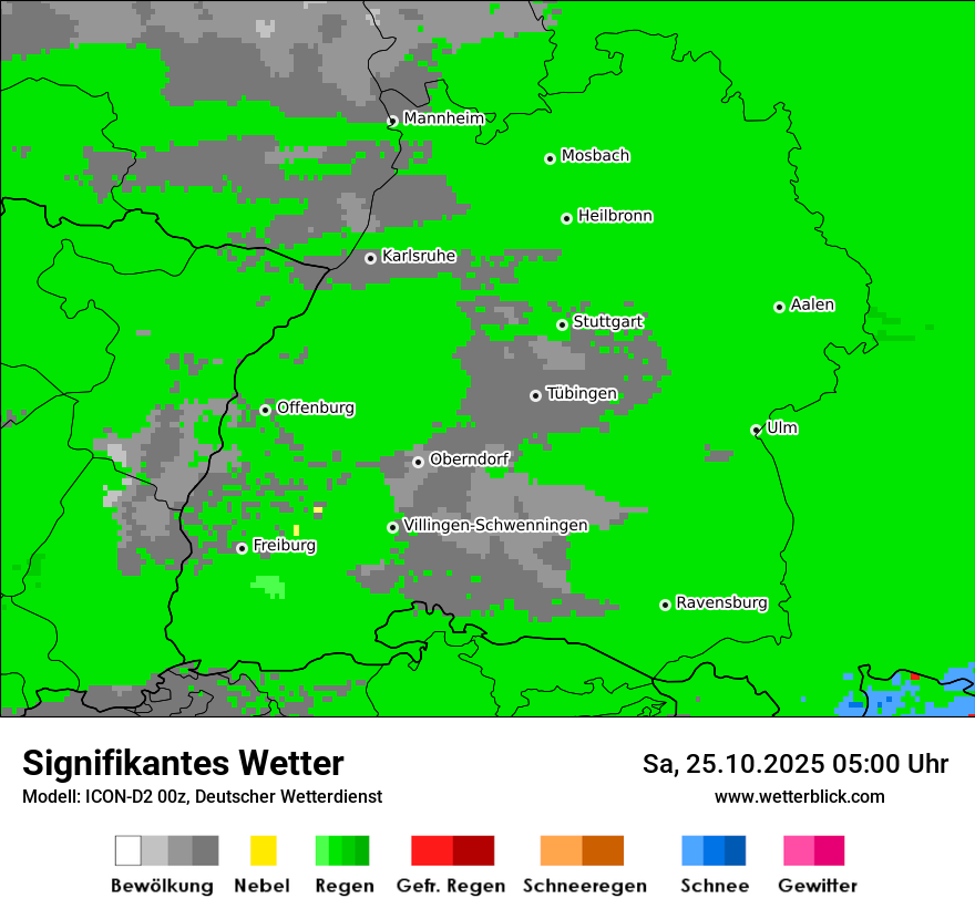 Modellkarten Signifikantes Wetter