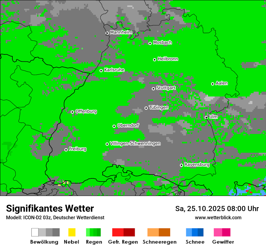Modellkarten Signifikantes Wetter