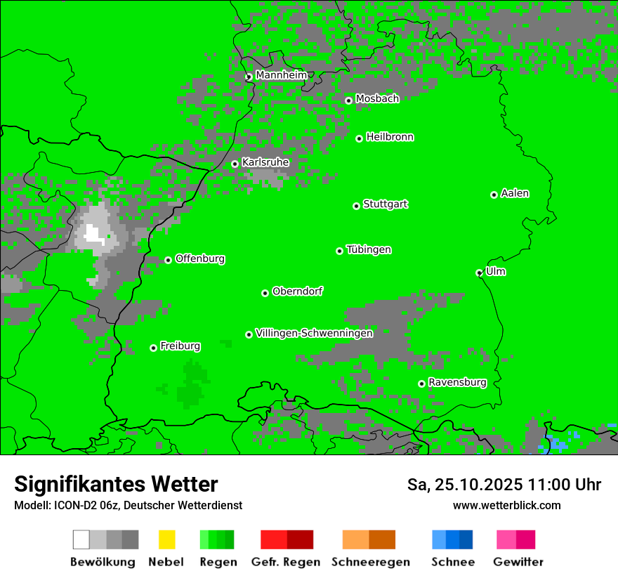Modellkarten Signifikantes Wetter