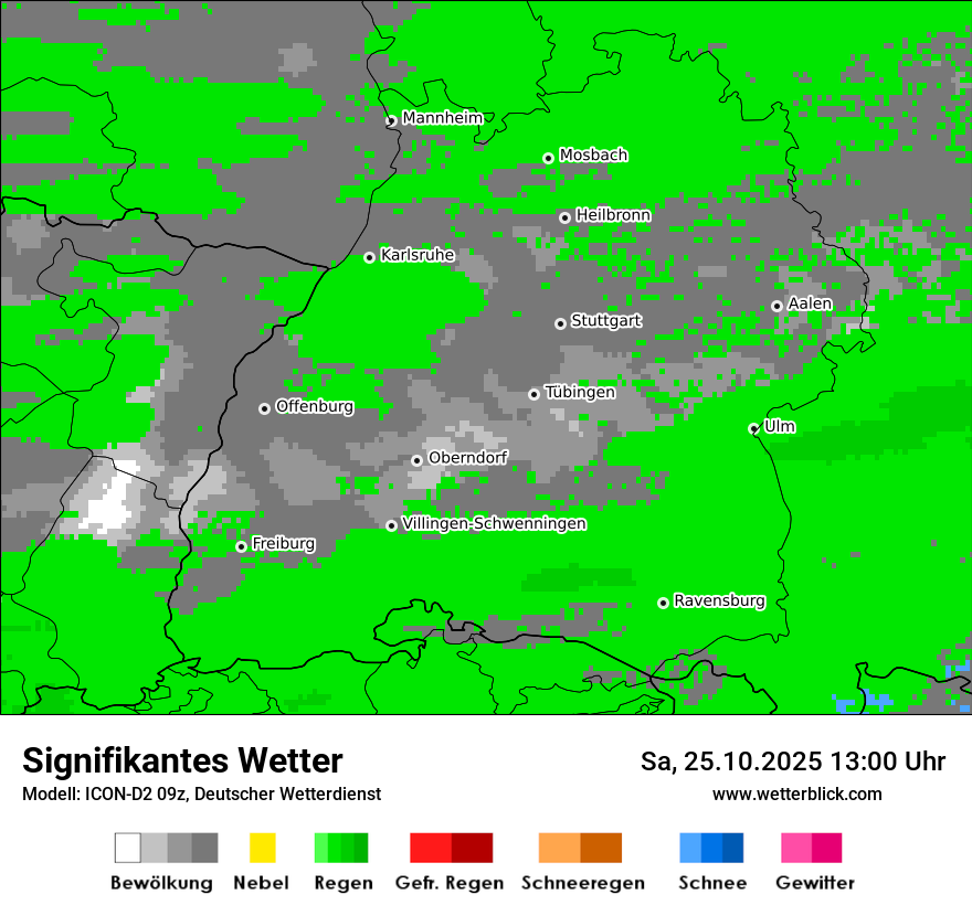 Modellkarten Signifikantes Wetter