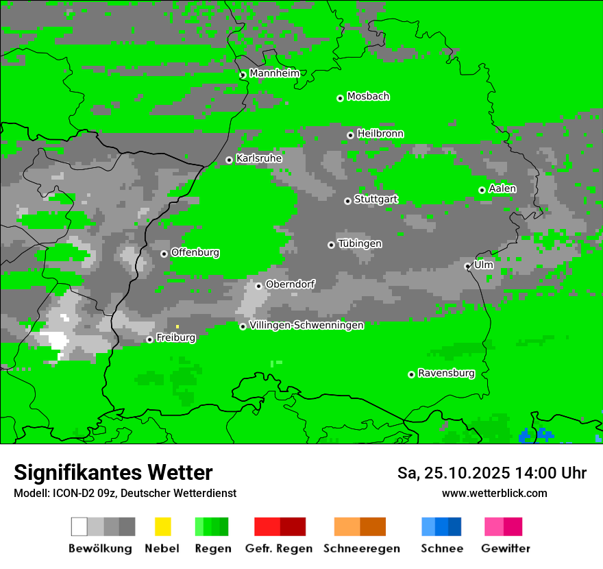 Modellkarten Signifikantes Wetter