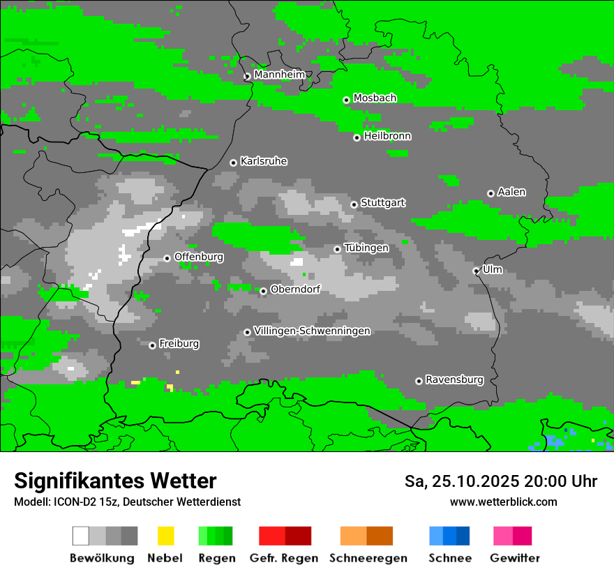 Modellkarten Signifikantes Wetter