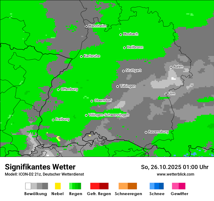 Modellkarten Signifikantes Wetter