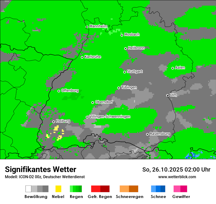 Modellkarten Signifikantes Wetter