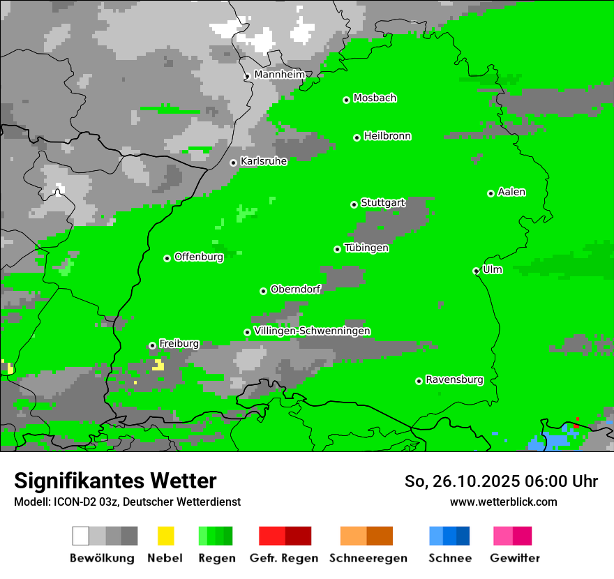 Modellkarten Signifikantes Wetter