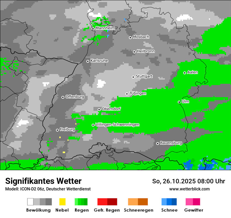 Modellkarten Signifikantes Wetter