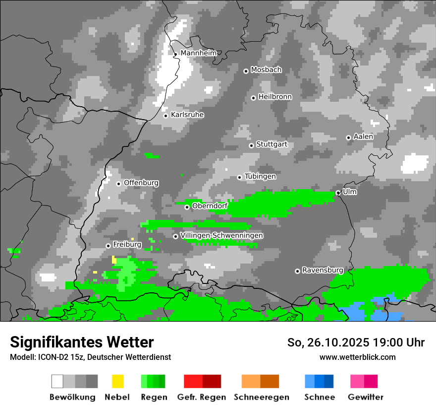 Modellkarten Signifikantes Wetter