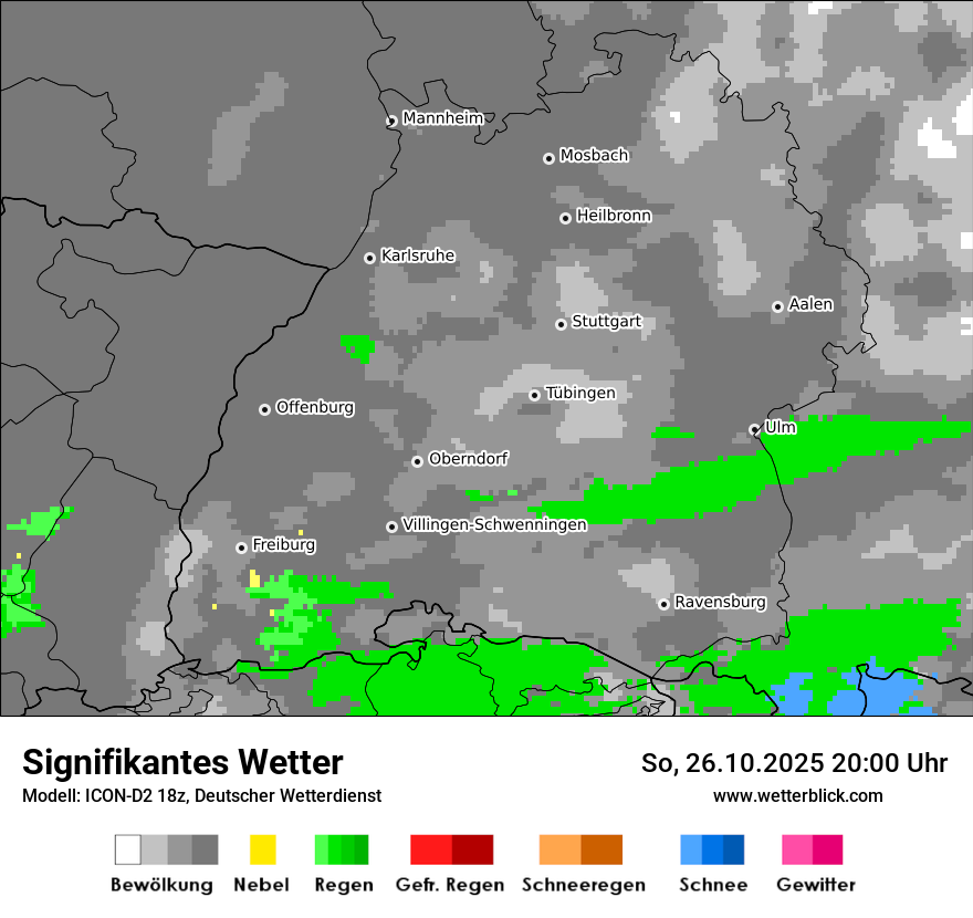 Modellkarten Signifikantes Wetter